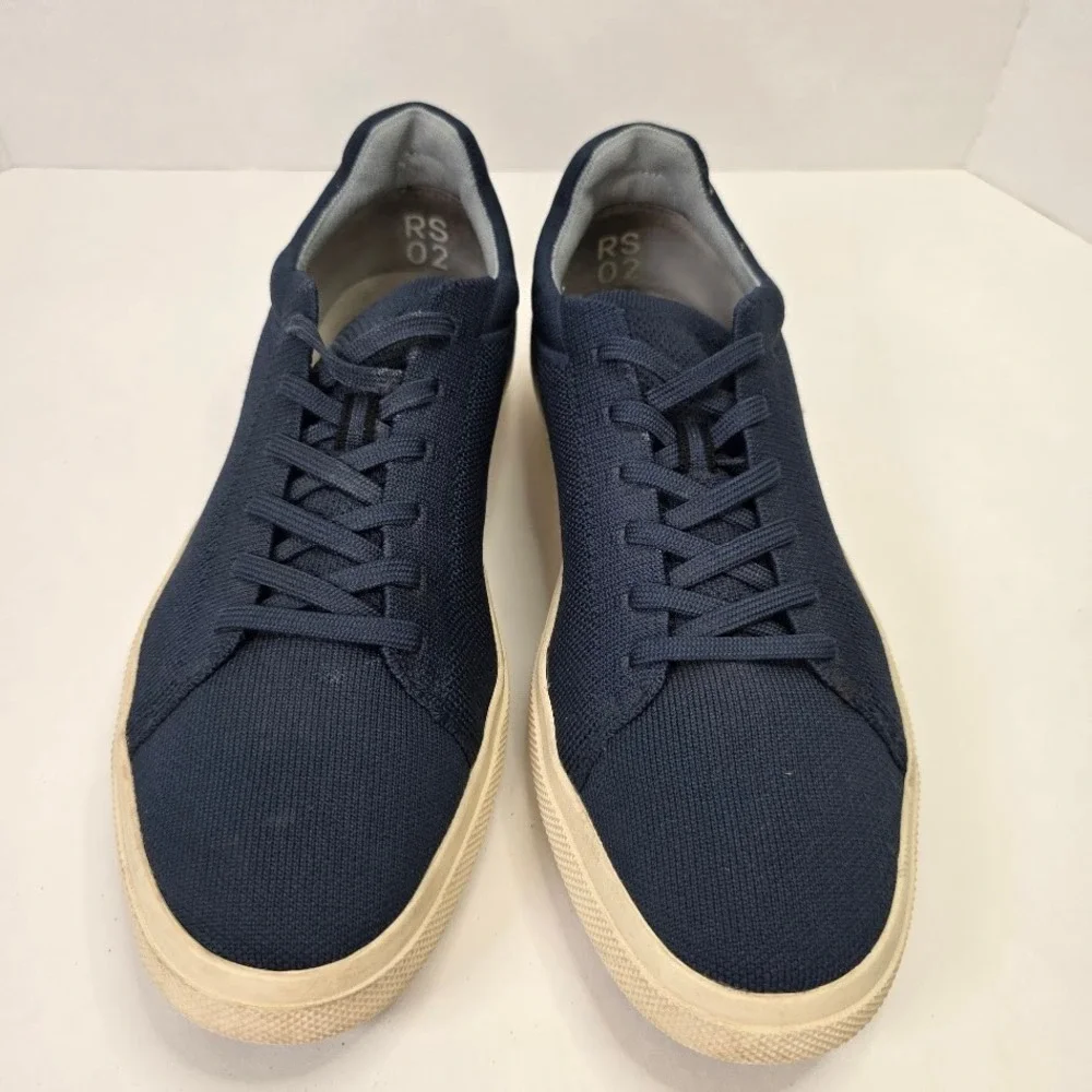 Rothy's Mens 11 RS01 Sneaker Navy Blue Knit Sustainable Lace Up Low Top
